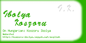 ibolya koszoru business card